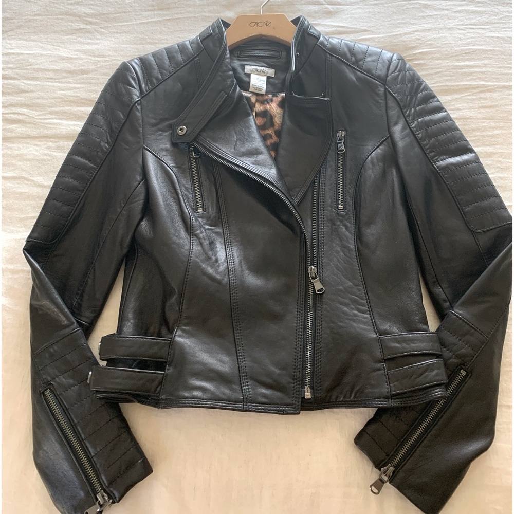 Black Leather Jacket SIZE S
